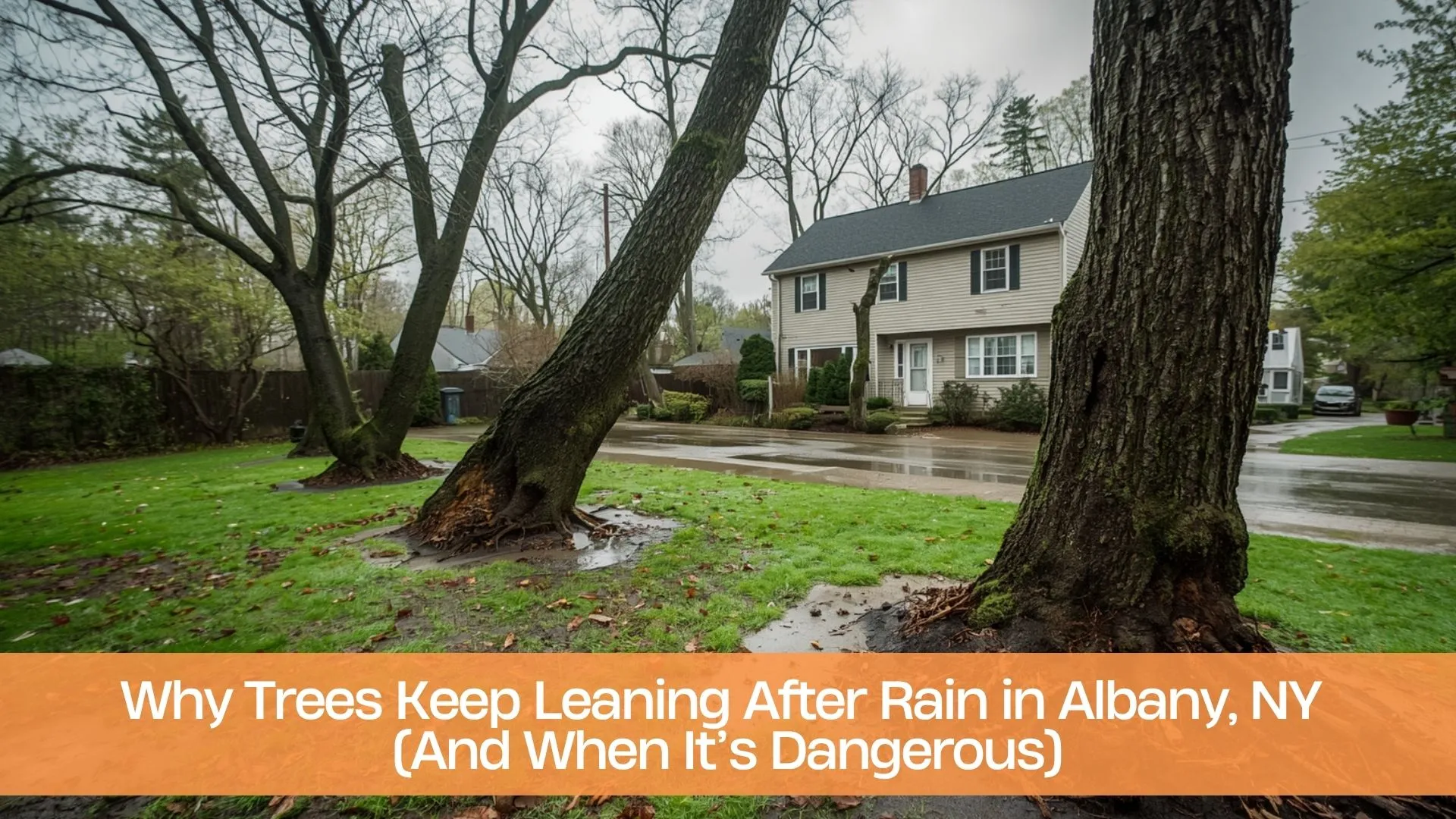 Why Trees Keep Leaning After Rain in Albany, NY (And When It’s Dangerous)