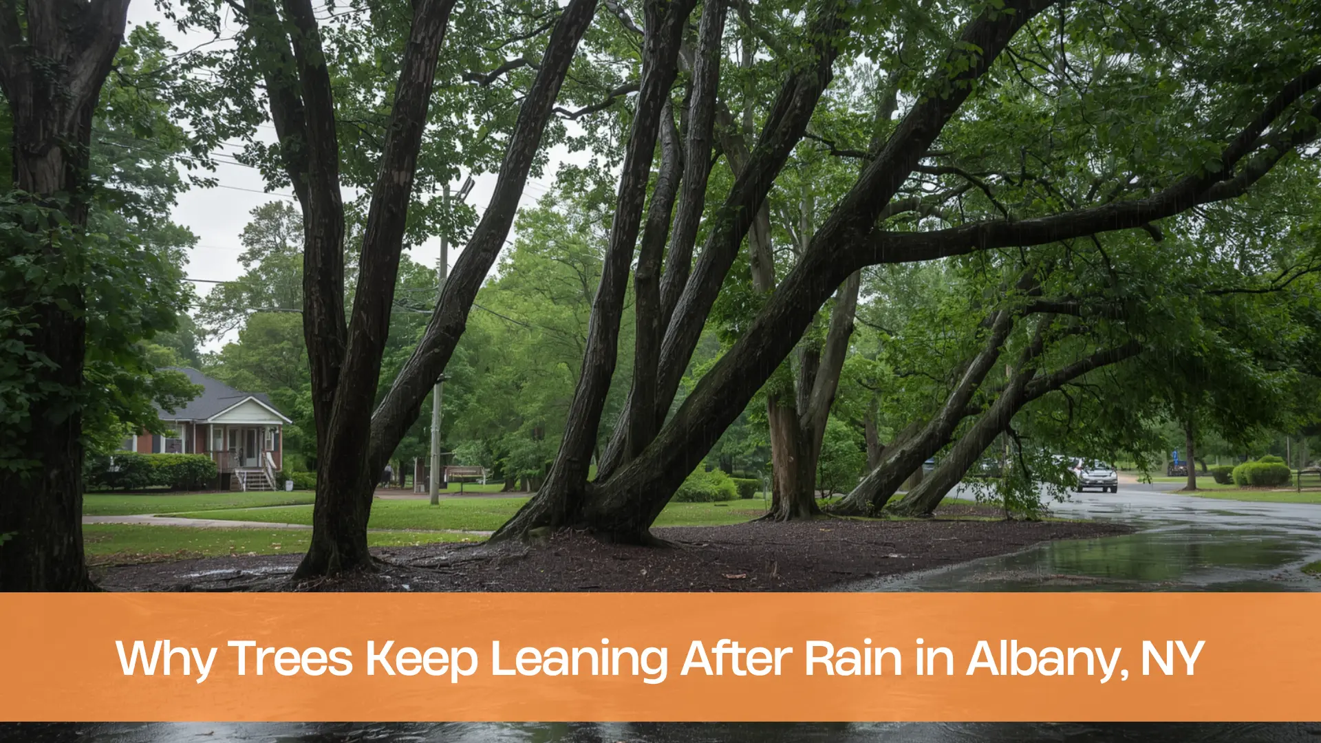 Why Trees Keep Leaning After Rain in Albany, NY