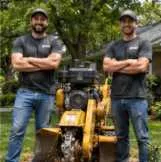 Clean yard after stump grinding